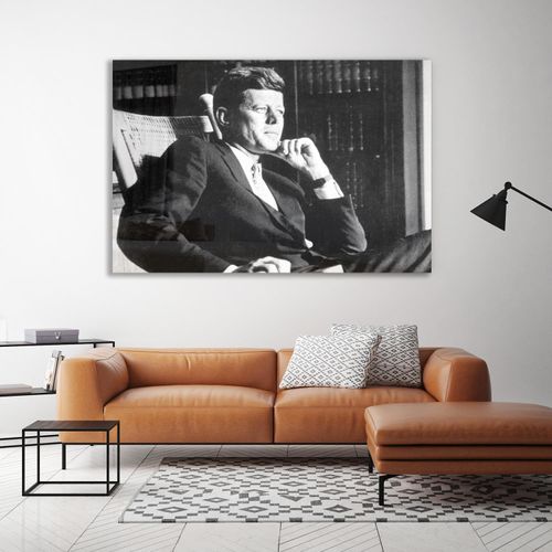 4067437105421 - Acrylglasbild QUEENCE Kennedy grau Bilder B H T 90cm x 60cm x 04cm Schwarz-Weiß-Mann-Stars Querformat Acrylglas Fine Art-Print in Galeriequalität B90cm H60cm T04cm 4067437105421 - Acrylglasbild QUEENCE Kennedy grau Bilder B H T 90cm x 60cm x 04cm Schwarz-Weiß-Mann-Stars Querformat Acrylglas Fine Art-Print in Galeriequalität B90cm H60cm T04cm