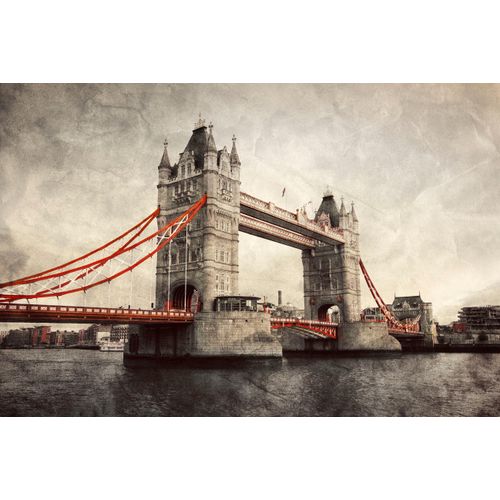 4049009146445 - Leinwandbild QUEENCE Tower Bridge grau (farbe bild(er) grau) B120cm H80cm T2cm Canvas Holzrahmen Bilder Premium-Leinwandstoff Handarbeit aus Deutschland