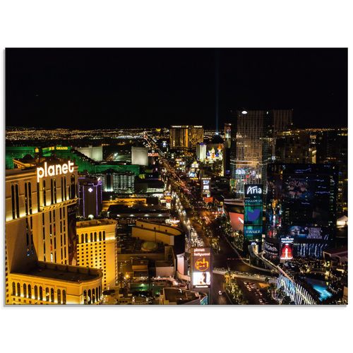 4055327185967 - Glasbild ARTLAND Las Vegas bei Nacht Bilder Gr B H 80 cm x 60 cm Glasbild Amerika Querformat 1 St schwarz Bild Glasbild Glasbilder Bilder in verschiedenen Größen
