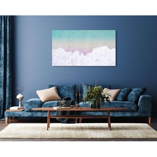 4047809884321 - Acrylglasbild QUEENCE Ewok Bilder Gr B H 120 cm x 80 cm Acrylglasbild Strand Querformat 1 St blau Acrylglasbilder