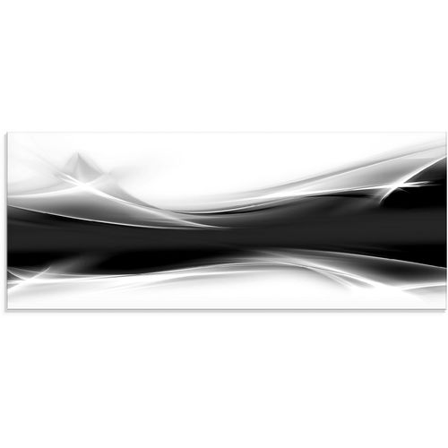 4057738975847 - Glasbild ARTLAND Kreatives Element Bilder Gr B H 125 cm x 50 cm Glasbild Gegenstandslos 1 St schwarz Glasbilder in verschiedenen Größen