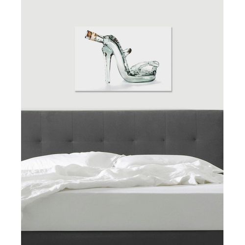 4049009081715 - Leinwandbild QUEENCE Glasflasche in S weiß (farbe bild(er) weiß) B120cm H80cm T2cm Canvas Holzrahmen Bilder Premium-Leinwandstoff Handarbeit aus Deutschland