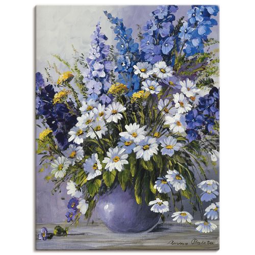 4055327454407 - Wandbild ARTLAND Rittersporn Bilder Gr B H 90 cm x 120 cm Leinwandbild Blumen Hochformat 1 St weiß Bild Leinwandbild Kunstdrucke Bilder als Leinwandbild Wandaufkleber oder Poster in versch Größen