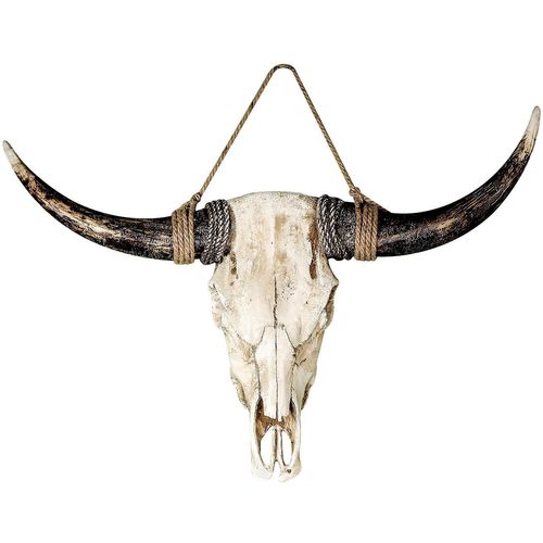 4001250799450 - Wanddekoobjekt CASABLANCA BY GILDE Wandobjekt Büffel Büffel braun  weiß H 24 cm braun (braun weiß) B38cm H24cm T75cm Polyresin (Kunststein) Wanddekoobjekte