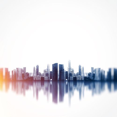 4049009359494 - Acrylglasbild QUEENCE Skyline bunt (farbe bild(er) bunt) B80cm H120cm T24cm Bilder Fine Art-Print in Galeriequalität