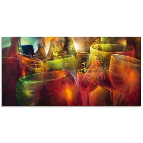 4059745606349 - Glasbild ARTLAND Zu später Stunde Bilder Gr B H 100 cm x 50 cm Glasbild Getränke Querformat 1 St bunt Bild Glasbild Glasbilder Bilder in verschiedenen Größen
