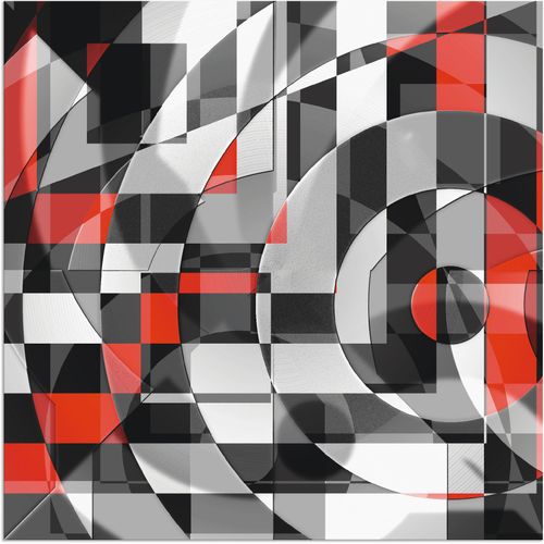 4058661893079 - Wandbild ARTLAND Schwarz weiß trifft rot Version 1 Bilder Gr B H 100 cm x 100 cm Alu-Dibond-Druck Muster quadratisch 1 St schwarz Bild Metallbild Metallbilder Bilder als Alubild Leinwandbild Wandaufkleber oder Poster in versch Größen 4058661893079 - Wandbild ARTLAND Schwarz weiß trifft rot Version 1 Bilder Gr B H 100 cm x 100 cm Alu-Dibond-Druck Muster quadratisch 1 St schwarz Bild Metallbild Metallbilder Bilder als Alubild Leinwandbild Wandaufkleber oder Poster in versch Größen