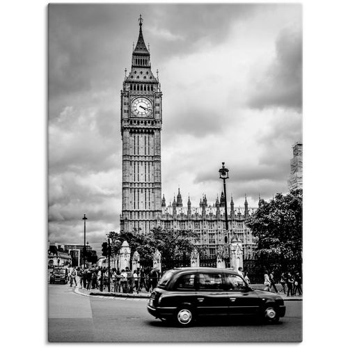 4057738305569 - Wandbild ARTLAND London Taxi und Big Ben Bilder Gr B H 90 cm x 120 cm Leinwandbild Gebäude Hochformat 1 St schwarz Bild Poster Bilder als Alubild Leinwandbild Wandaufkleber oder in versch Größen
