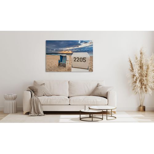 4047809882723 - Acrylglasbild QUEENCE Efrem Bilder Gr B H 80 cm x 60 cm Acrylglasbild Strand Querformat 1 St beige Acrylglasbilder