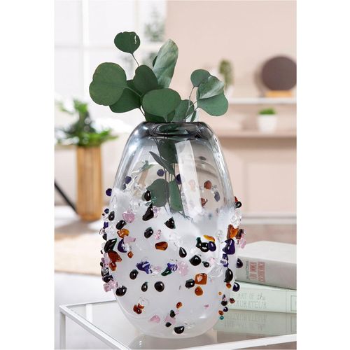 4063387470008 - Tischvase CASABLANCA BY GILDE Vase Stones schwarz transparent schwarz B21cm H29cm T17cm Glas Vasen 4063387470008 - Tischvase CASABLANCA BY GILDE Vase Stones schwarz transparent schwarz B21cm H29cm T17cm Glas Vasen