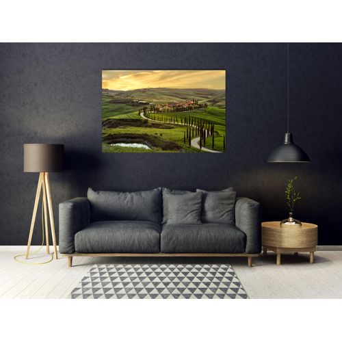 4047809885083 - Acrylglasbild QUEENCE Eliette Bilder Gr B H 90 cm x 60 cm Acrylglasbild Landschaft Querformat 1 St gelb Acrylglasbilder