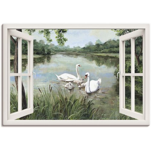 4057738298991 - Wandbild ARTLAND Fensterblick - Schwäne Bilder Gr B H 100 cm x 70 cm Leinwandbild Vögel 1 St weiß Bild Poster Bilder als Alubild Leinwandbild Wandaufkleber oder in versch Größen 4057738298991 - Wandbild ARTLAND Fensterblick - Schwäne Bilder Gr B H 100 cm x 70 cm Leinwandbild Vögel 1 St weiß Bild Poster Bilder als Alubild Leinwandbild Wandaufkleber oder in versch Größen
