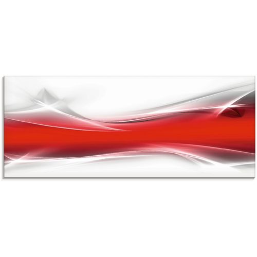4057738975731 - Glasbild ARTLAND Kreatives Element Bilder Gr B H 125 cm x 50 cm Glasbild Gegenstandslos 1 St rot Glasbilder in verschiedenen Größen