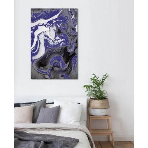 4049009858652 - Acrylglasbild QUEENCE Abstrakte Kunst mit Glitzer-Effekt blau (farbe bild(er) blau) B60cm H90cm T24cm Bilder Fine Art-Print in Galeriequalität