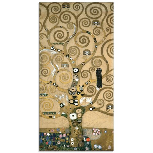 4059745243025 - Glasbild ARTLAND Lebensbaum Detail Werkvorlage Bilder Gr B H 50 cm x 125 cm Glasbild Bäume Hochformat 1 St gelb Bild Glasbild Glasbilder Bilder in verschiedenen Größen