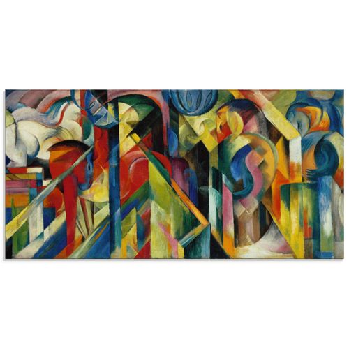 4058661193025 - Glasbild ARTLAND Stallungen 1913 Bilder Gr B H 100 cm x 50 cm Glasbild Muster Querformat 1 St bunt Bild Glasbild Glasbilder Bilder in verschiedenen Größen