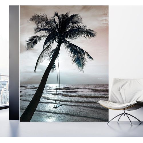 4067437119374 - Fototapete QUEENCE Schaukel am Strand grau B180m H250m Vinyl Tapeten Wandpaneele selbstklebend Tapete Sticker Wanddeko XXL-Fotomotiv 4067437119374 - Fototapete QUEENCE Schaukel am Strand grau B180m H250m Vinyl Tapeten Wandpaneele selbstklebend Tapete Sticker Wanddeko XXL-Fotomotiv