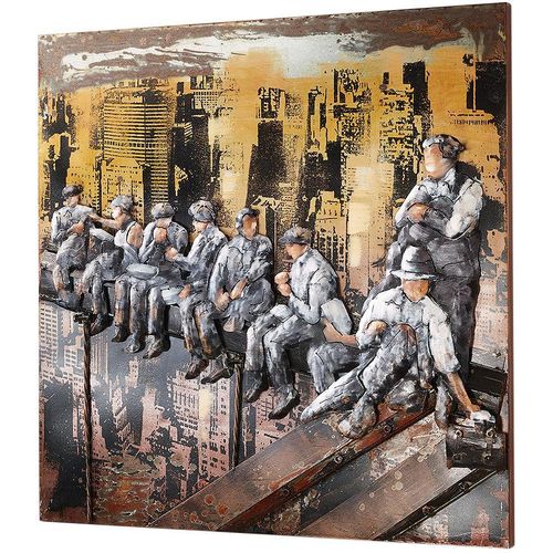 4012622268016 - Metallbild LOCKER 3D BAUARBEITER NY bunt Bilder B H T 90cm x 90cm x 5cm Metall B90cm H90cm T5cm 4012622268016 - Metallbild LOCKER 3D BAUARBEITER NY bunt Bilder B H T 90cm x 90cm x 5cm Metall B90cm H90cm T5cm
