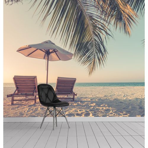 4067437119404 - Fototapete QUEENCE Strandliegen am Meer gold (goldfarben) B360m H250m Vinyl Tapeten Wandpaneele selbstklebend Tapete Sticker Wanddeko XXL-Fotomotiv 4067437119404 - Fototapete QUEENCE Strandliegen am Meer gold (goldfarben) B360m H250m Vinyl Tapeten Wandpaneele selbstklebend Tapete Sticker Wanddeko XXL-Fotomotiv