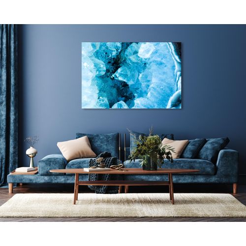 4047809882822 - Acrylglasbild QUEENCE Egus Bilder Gr B H 80 cm x 60 cm Acrylglasbild Abstrakt Querformat 1 St blau Acrylglasbilder