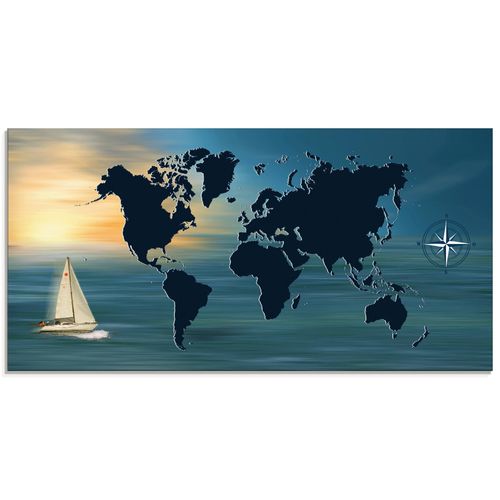 4055327671620 - Glasbild ARTLAND Weltumsegelung mit Weltkarte Bilder Gr B H 100 cm x 50 cm Glasbild Landkarten Querformat 1 St blau Bild Glasbild Glasbilder Bilder in verschiedenen Größen 4055327671620 - Glasbild ARTLAND Weltumsegelung mit Weltkarte Bilder Gr B H 100 cm x 50 cm Glasbild Landkarten Querformat 1 St blau Bild Glasbild Glasbilder Bilder in verschiedenen Größen