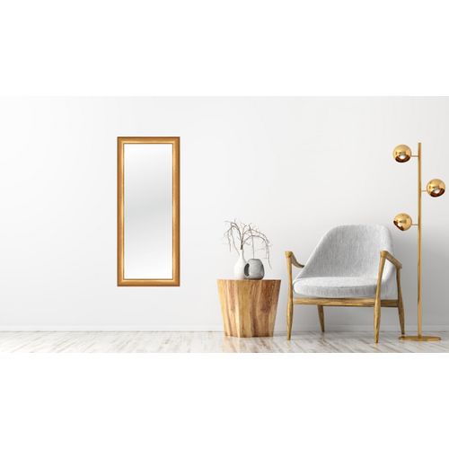 4255705602684 - Ganzkörperspiegel LENFRA Dana gold (goldfarben) B56cm H146cm T31cm Kunststoff Spiegel