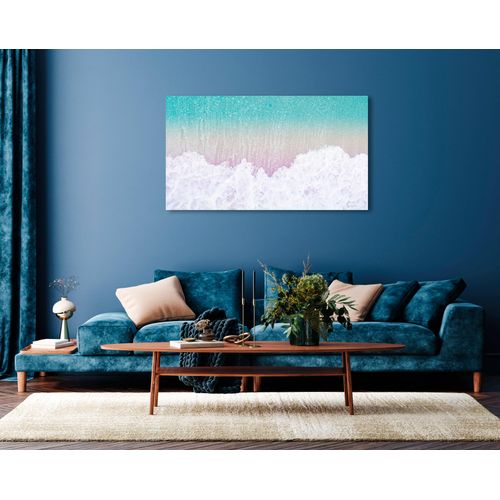 4047809884338 - Acrylglasbild QUEENCE Ewok Bilder Gr B H 90 cm x 60 cm Acrylglasbild Strand Querformat 1 St blau Acrylglasbilder