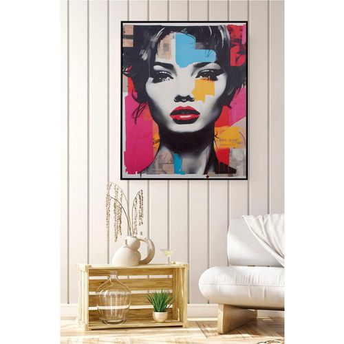 4063387385036 - Bild mit Rahmen GILDE Bild rechteckig Femme fatale mehrfarbig H 102 cm bunt (farbe bild(er) mehrfarbig) B82cm H102cm T4cm Leinwand Bilder