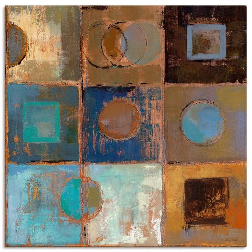 4055327719797 - Wandbild ARTLAND Weg passieren III braun Bilder B H 100cm x 100cm Leinwandbild Muster quadratisch Canvas Leinwand als Leinwandbild Poster Wandaufkleber in verschied Größen B100cm H100cm