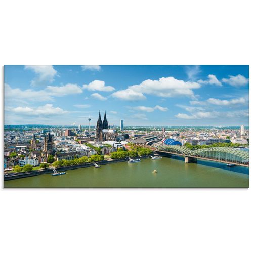 4058661733276 - Glasbild ARTLAND Köln Rheinpanorama Bilder Gr B H 100 cm x 50 cm Glasbild Deutschland Querformat 1 St blau Bild Glasbild Glasbilder Bilder in verschiedenen Größen 4058661733276 - Glasbild ARTLAND Köln Rheinpanorama Bilder Gr B H 100 cm x 50 cm Glasbild Deutschland Querformat 1 St blau Bild Glasbild Glasbilder Bilder in verschiedenen Größen
