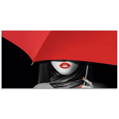 4059745175586 - Glasbild ARTLAND Rote Lippen unter dem Regenschirm Bilder Gr B H 100 cm x 50 cm Glasbild Frau Querformat 1 St rot Bild Glasbild Glasbilder Bilder in verschiedenen Größen 4059745175586 - Glasbild ARTLAND Rote Lippen unter dem Regenschirm Bilder Gr B H 100 cm x 50 cm Glasbild Frau Querformat 1 St rot Bild Glasbild Glasbilder Bilder in verschiedenen Größen