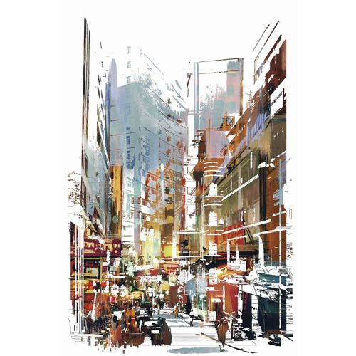 4049009362234 - Leinwandbild QUEENCE Stadt bunt bunt (farbe bild(er) bunt) B80cm H120cm T2cm Canvas Holzrahmen Bilder Premium-Leinwandstoff Handarbeit aus Deutschland