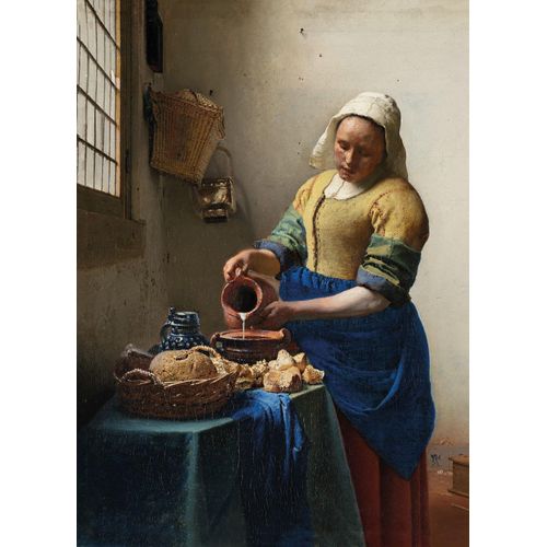 5011583359244 - Leinwandbild ART FOR THE HOME Het melkmeisje Jan Vermeer ca 1660 Bilder Gr B H T 70 cm x 100 cm x 3 cm bunt (gelb blau braun) Leinwandbilder Bilder