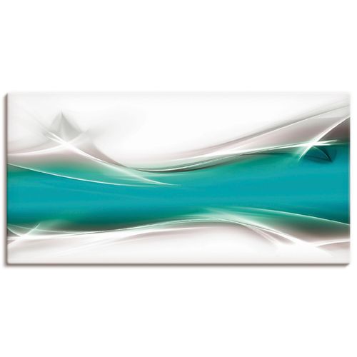 4057738976578 - Wandbild ARTLAND Kreatives Element Bilder Gr B H 150 cm x 75 cm Leinwandbild Gegenstandslos Querformat 1 St blau Bild Poster Bilder als Alubild Leinwandbild Wandaufkleber oder in versch Größen