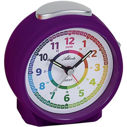 4026934199982 - Kinderwecker ATLANTA 1999 8 lila Wecker Kinder Lernwecker Quarz Geschenkidee