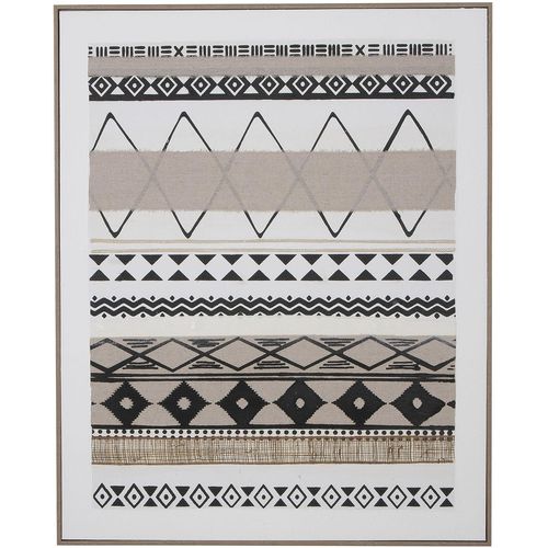 4063387384671 - Bild mit Rahmen GILDE Bild rechteckig Mwaki braun  schwarz  weiß H 102 cm braun (farbe bild(er) braun schwarz weiß) B82cm H102cm T45cm Kunststoff Leinwand Bilder