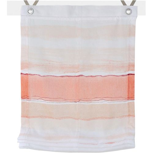 4016478991296 - Raffrollo KUTTI Adele Gr 2 orange (sanftes weiß orange) B60cm H130cm Obermaterial 100% Polyester Raffrollos weiß mit Farbverlauf halbtransparent Polyester pflegeleicht