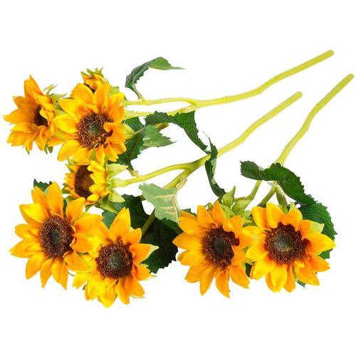 8505451254429 - Kunstblume BOTANIC-HAUS Sonnenblume Kunstpflanzen Gr Ø H 12 cm x 38 cm 3 St gelb Kunst-Blumen