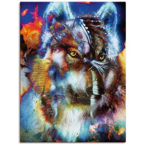 4059745732314 - Wandbild ARTLAND Indischer Krieger mit Wolf Bilder Gr B H 90 cm x 120 cm Leinwandbild klassische Fantasie 1 St bunt Bild Poster Bilder als Alubild Leinwandbild Wandaufkleber oder in versch Größen 4059745732314 - Wandbild ARTLAND Indischer Krieger mit Wolf Bilder Gr B H 90 cm x 120 cm Leinwandbild klassische Fantasie 1 St bunt Bild Poster Bilder als Alubild Leinwandbild Wandaufkleber oder in versch Größen