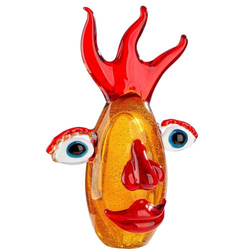 4063387593851 - Tierfigur CASABLANCA BY GILDE Dekoobjekt Kopf Oculus braun H 24 cm braun B15cm H24cm T10cm Glas Dekofiguren