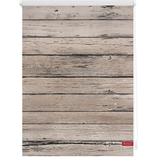 4251369832023 - Seitenzugrollo ORIGINAL Rollo Klemmfix ohne Bohren Verdunkelung Bretter-Vintage Rollos Gr 150 cm stufenlos positionierbar 45 cm braun (braun weiß) Verdunkelungsrollos 4251369832023 - Seitenzugrollo ORIGINAL Rollo Klemmfix ohne Bohren Verdunkelung Bretter-Vintage Rollos Gr 150 cm stufenlos positionierbar 45 cm braun (braun weiß) Verdunkelungsrollos
