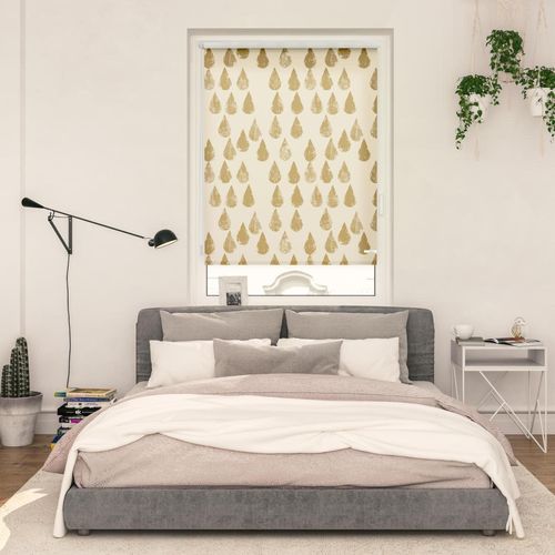 4251369828491 - Seitenzugrollo ORIGINAL Rollo Klemmfix ohne Bohren Verdunkelung Golden Drops - Gold Rollos Gr 150 cm stufenlos positionierbar 120 cm goldfarben (goldfarben weiß) Kinder Kinderzimmer-Rollos 4251369828491 - Seitenzugrollo ORIGINAL Rollo Klemmfix ohne Bohren Verdunkelung Golden Drops - Gold Rollos Gr 150 cm stufenlos positionierbar 120 cm goldfarben (goldfarben weiß) Kinder Kinderzimmer-Rollos