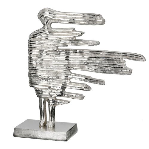 4063387577196 - Dekofigur GILDE Skulptur Verwehung silberfarben H 38 cm silber (silberfarben) B36cm H38cm T105cm Aluminium Dekofiguren