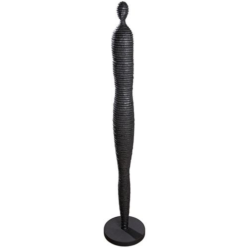 4063387576854 - Dekofigur CASABLANCA BY GILDE Skulptur groß Lorient schwarz schwarz B24cm H134cm T24cm Ø24cm Kunstharz Dekofiguren