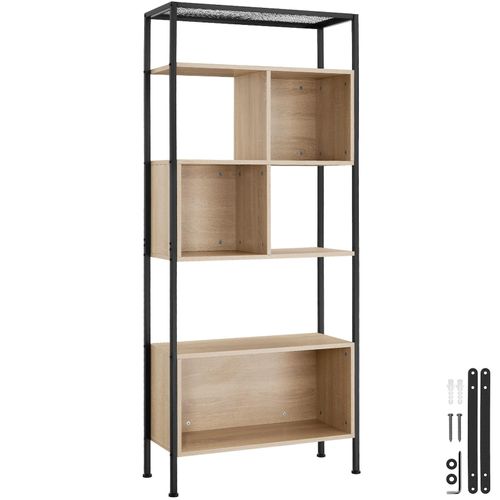 4061173242884 - tectake® Regal Industrial Style mit 5 Ebenen großes Staufach und 2 kleine Staufächer inklusive Kippschutz 75 x 31 x 1705 cm 4061173242884 - tectake® Regal Industrial Style mit 5 Ebenen großes Staufach und 2 kleine Staufächer inklusive Kippschutz 75 x 31 x 1705 cm