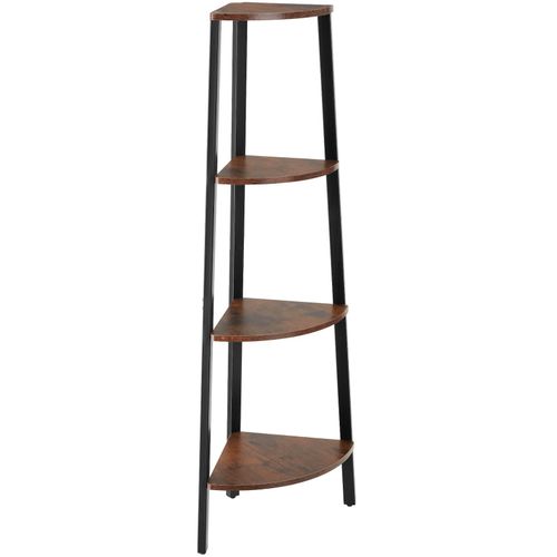4061173243553 - tectake® Eckregal Industrial Style mit 4 Ebenen inklusive Kippschutz 34 x 34 x 125 cm