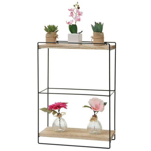 4057651577432 - Wandregal MCW-K77 Hängeregal Regal Küchenregal Massiv-Holz Metall Industrial 2 Regalböden 50x35x17cm ~ natur 4057651577432 - Wandregal MCW-K77 Hängeregal Regal Küchenregal Massiv-Holz Metall Industrial 2 Regalböden 50x35x17cm ~ natur