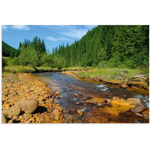 4062144765319 - Wandbild ARTLAND Fluss Neagra Caliman-Nationalpark Bilder Gr B H 120 cm x 80 cm Alu-Dibond-Druck Gewässer Querformat 1 St bunt Kunstdrucke als Alubild Leinwandbild Wandaufkleber oder Poster in versch Größen