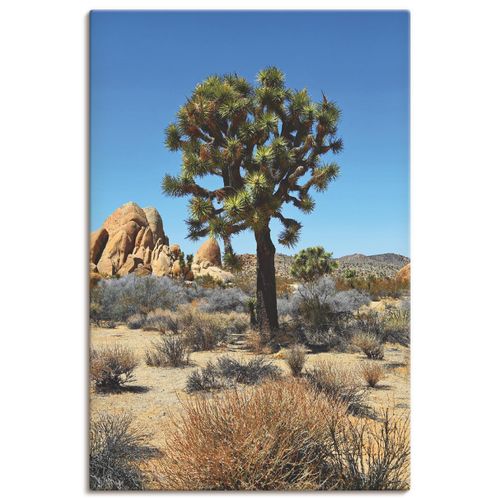 4059745423212 - Wandbild ARTLAND Joshua Tree in der Mojave Wüste III Bilder Gr B H 80 cm x 120 cm Leinwandbild Wüste Hochformat 1 St blau Bild Poster Bilder als Alubild Leinwandbild Wandaufkleber oder in versch Größen