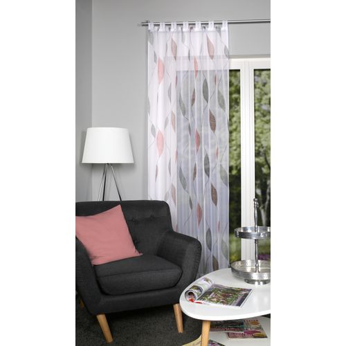 4056751420112 - Gardine HOME WOHNIDEEN PAOLO rot B140cm H175cm Voile Obermaterial 100% Polyester Gardinen halbtransparent